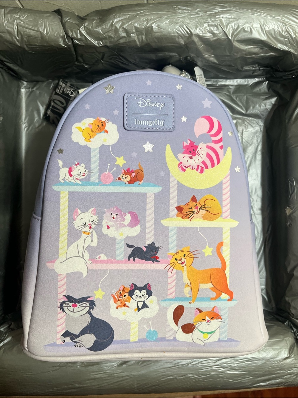 Loungefly Lavender Disney Cat Tree Mini Backpack